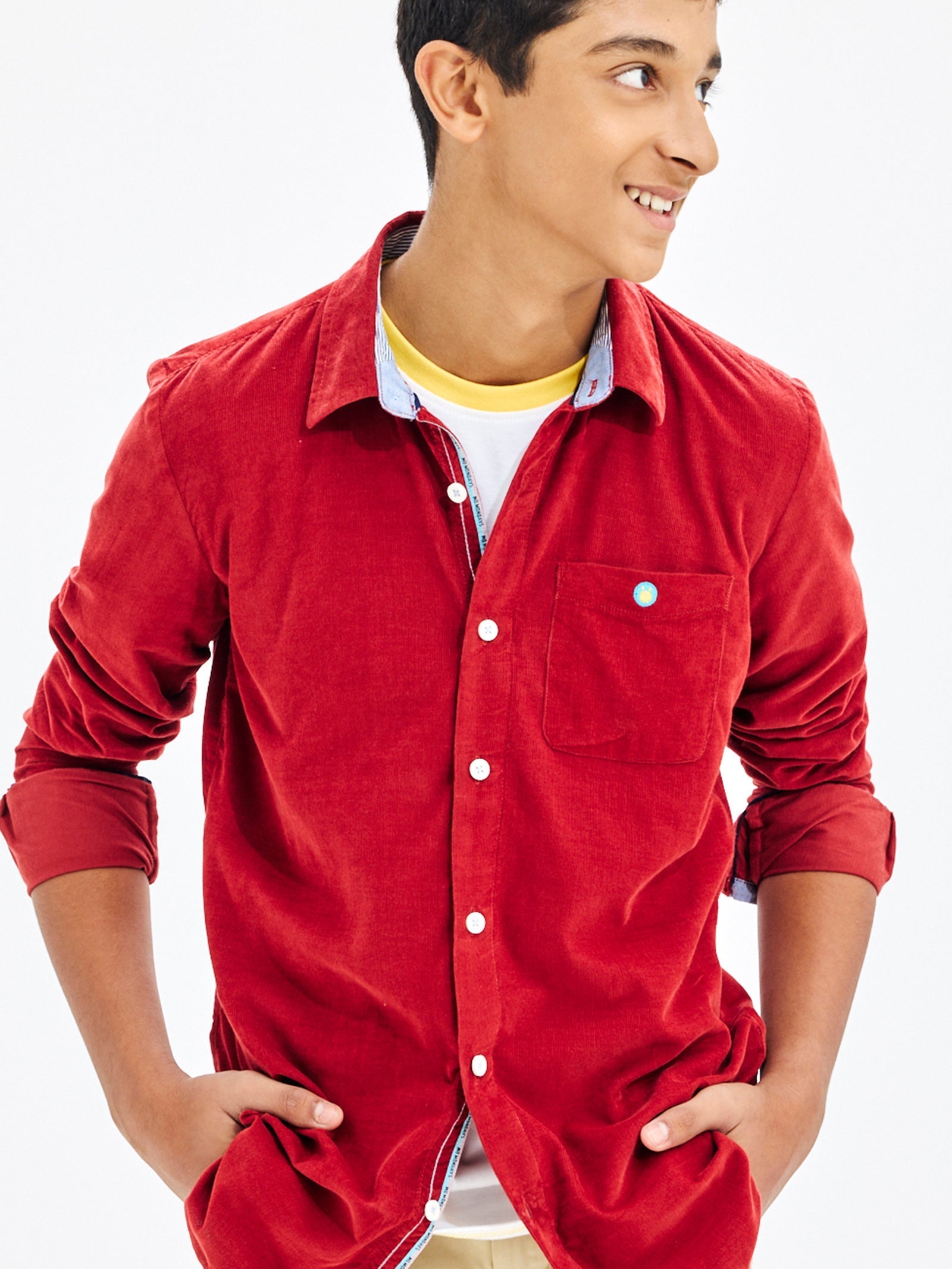Shop Red Corduroy Shirt for Boys | S517968 – No Mondays